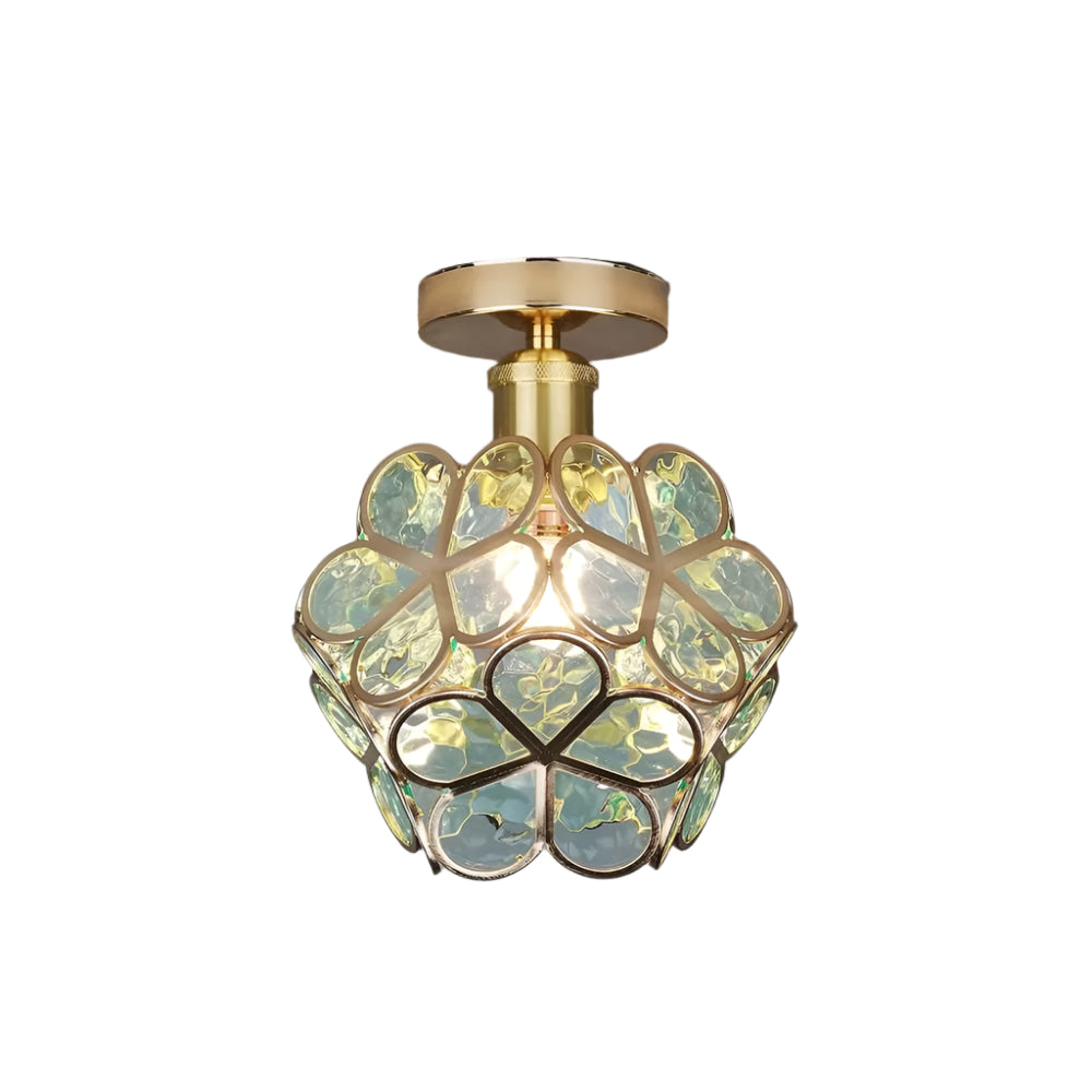 Design Bloemen Stijl Glazen Hal Plafondlamp-Anouks-corner