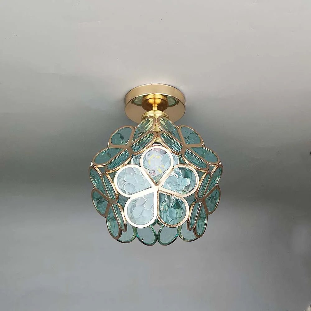 Design Bloemen Stijl Glazen Hal Plafondlamp-Anouks-corner