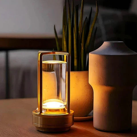 LumiGlow I Dimbare Tafellamp met Handgepolijst Kristalglas-Anouks-corner
