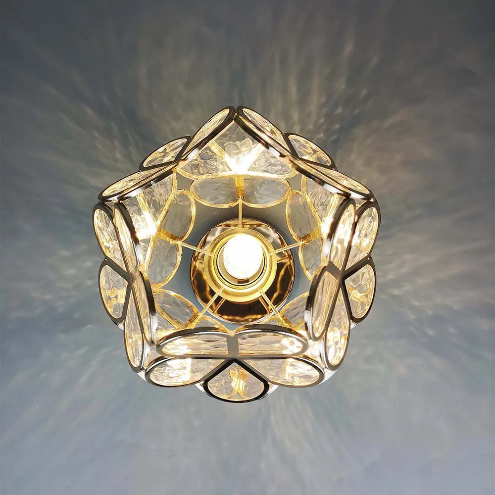 Design Bloemen Stijl Glazen Hal Plafondlamp-Anouks-corner