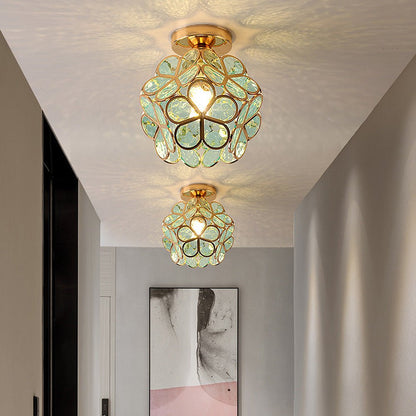 Design Bloemen Stijl Glazen Hal Plafondlamp-Anouks-corner