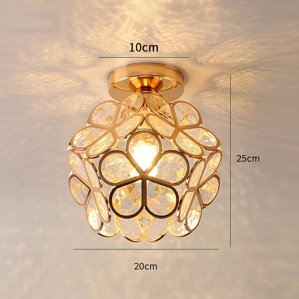 Design Bloemen Stijl Glazen Hal Plafondlamp-Anouks-corner