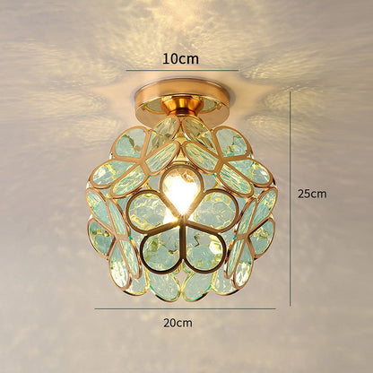 Design Bloemen Stijl Glazen Hal Plafondlamp-Anouks-corner