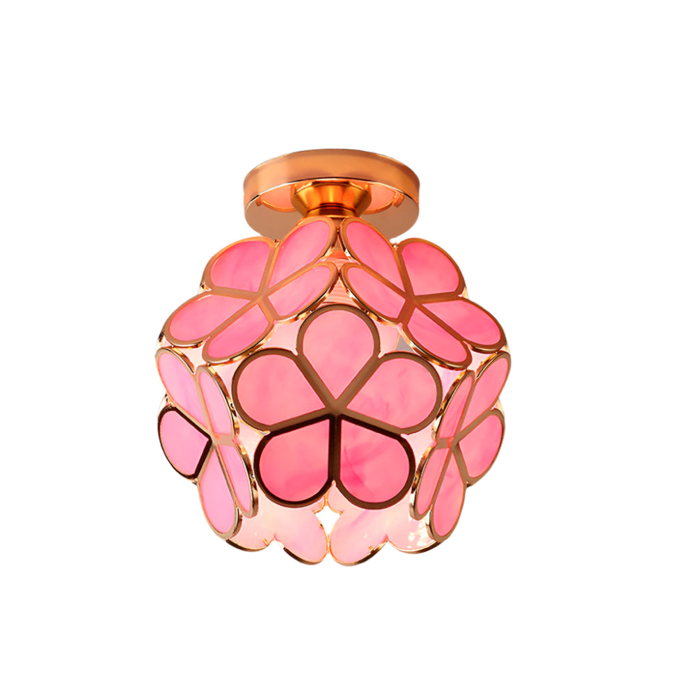 Design Bloemen Stijl Glazen Hal Plafondlamp-Anouks-corner